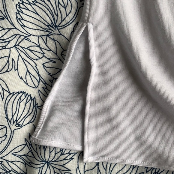 NWT Theory Serah K White Long Sleeve Side Tie Top - Picture 6 of 6